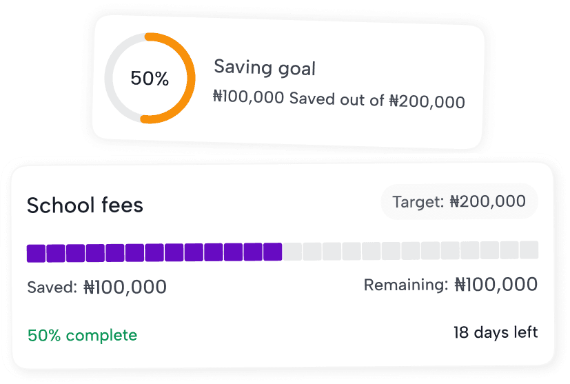 Savings App Interface